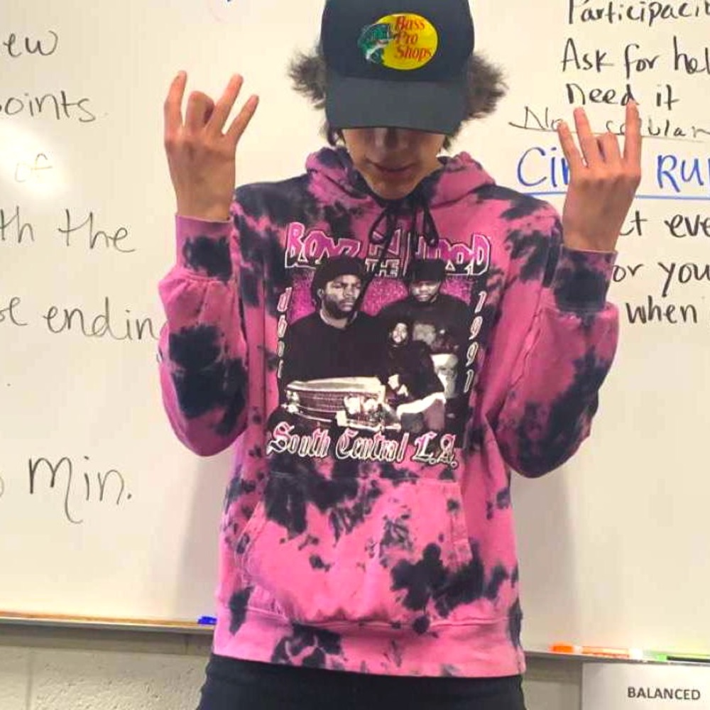 Philcos Boyz N The Hood Purple/Black Tie Dyed Hoodie